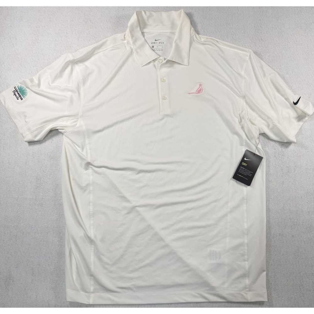 Nike Casamigos Embroidered Tequila Logo Golf Polo Shirt XL White  Dri-FIT